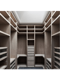 П-образная гардеробная комната в классическом стиле Ставрополь