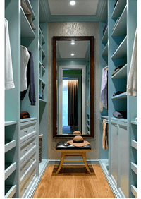 Параллельная гардеробная комната с большим зеркалом Ставрополь