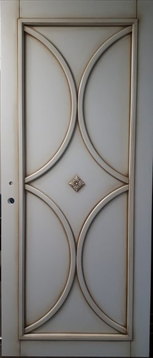 Межкомнатная дверь в профиле массив (эмаль с патиной) Ставрополь