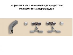 Направляющая и механизмы верхний подвес для радиусных межкомнатных перегородок Ставрополь